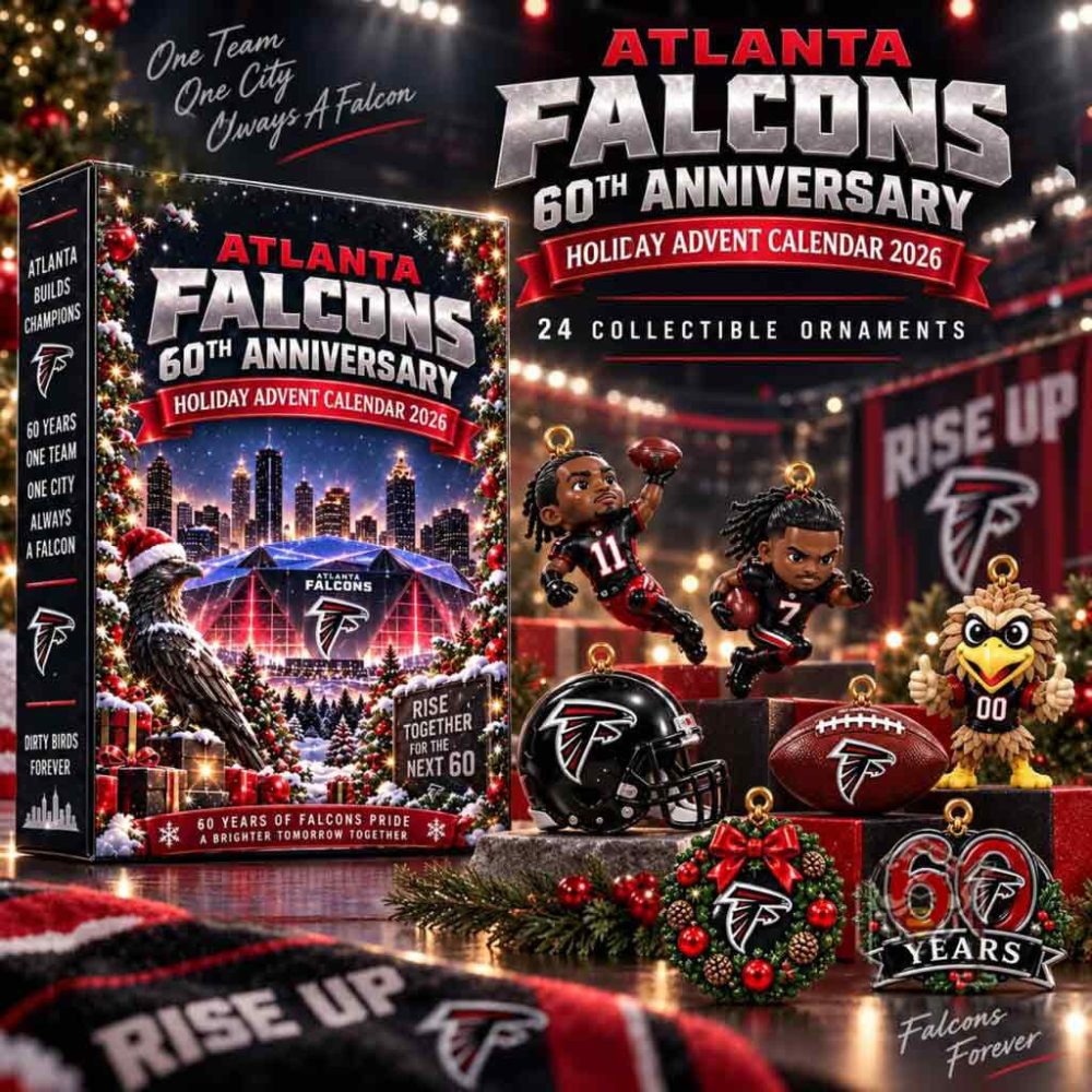 Atlanta Falcons 60Th Anniversary Advent Calendar 2026 Sports Fan Calendar Gift For Husband, 3D Acrylic Collectibles