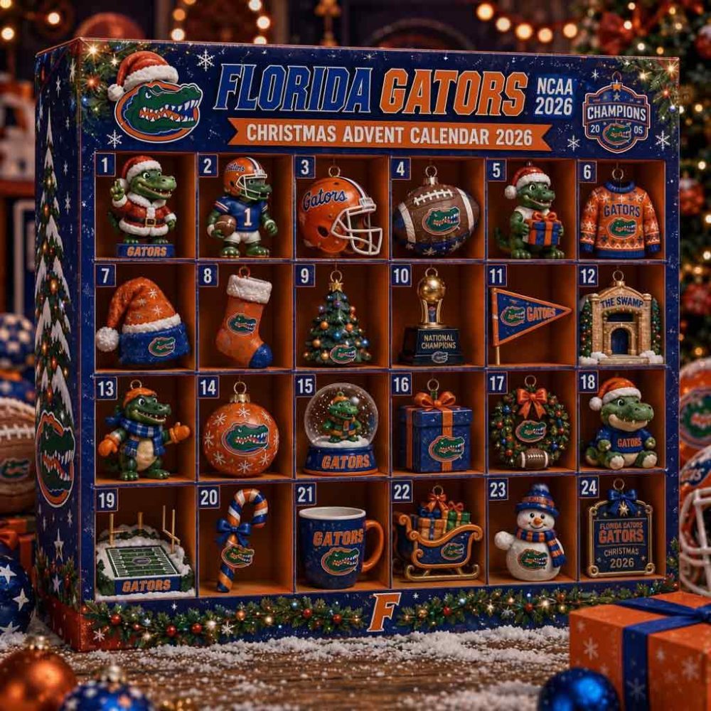 Florida Gators Ncaa 2026 Champions Christmas Advent Calendar Championship Fan Spirit Collectible Gifts, 3D Acrylic Collectibles