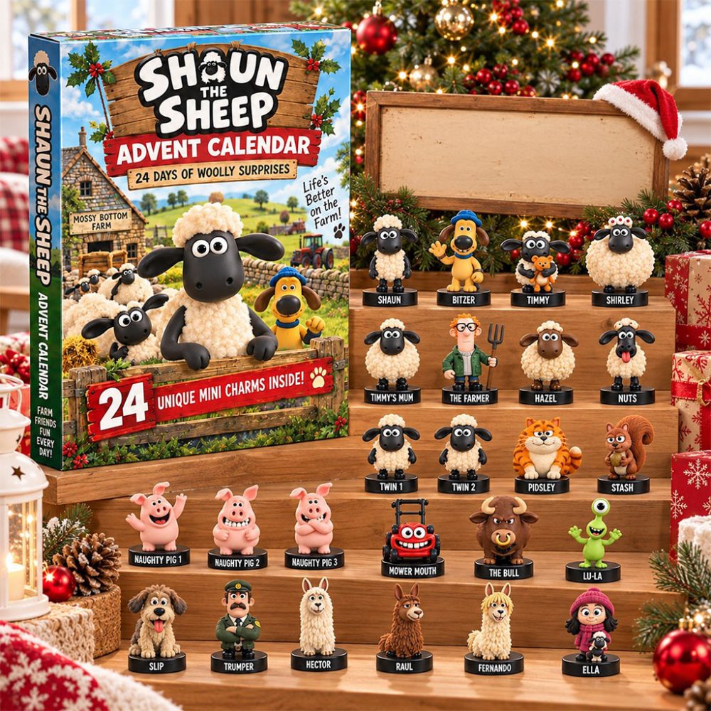 Shaun The Sheep Advent Calendar Woolly Christmas Ornaments Holiday Gift For Cartoon Lovers