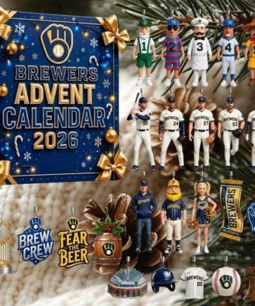 Brewers Advent Calendar 2026 Christmas Tree Ornaments Milwaukee Brewers Merch Baseball Fan Gear