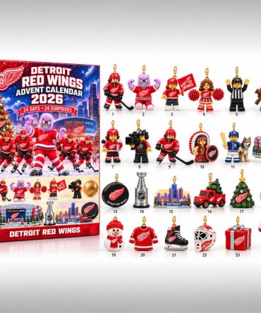 Detroit Red Wings Advent Calendar 2026 Christmas Tree Ornaments Red Wings Merch Hockey Fan Gift