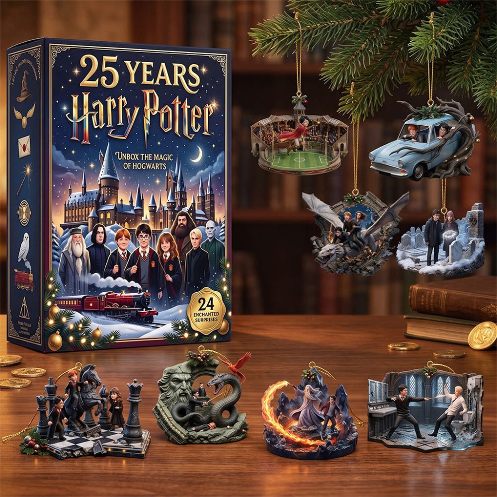 Harry Potter Advent Calendar Christmas Fantasy Academy Ornaments Harry Potter Merch Xmas Gifts