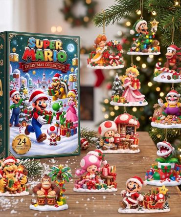 Super Mario Advent Calendar Game Retro Christmas Ornaments Blind Box Super Mario Merch