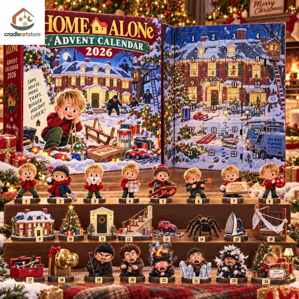 Home Alone Christmas Advent Calendar 2026 Christmas Countdown Gift For Family, 3D Acrylic Collectibles