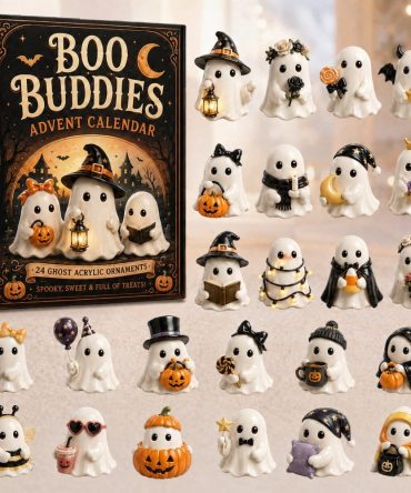 Boo Buddies Halloween Advent Calendar 2026 Spooky Halloween Decor Gift Ideas For Adults, 3D Acrylic Collectibles