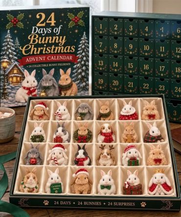 24 Days Of Bunny Christmas Advent Calendar Cute Holiday Ornaments Xmas Gift For Rabbit Lovers