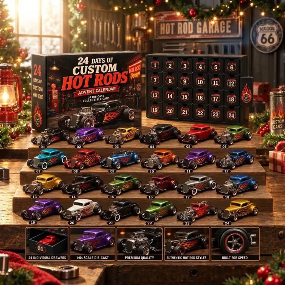 24 Days Of Custom Hot Rods Advent Calendar Christmas Ornaments Holiday Gifts For Brothers