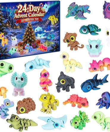 Animals Christmas Advent Calendar Holiday Ornaments Countdown Box Xmas Gift For Son