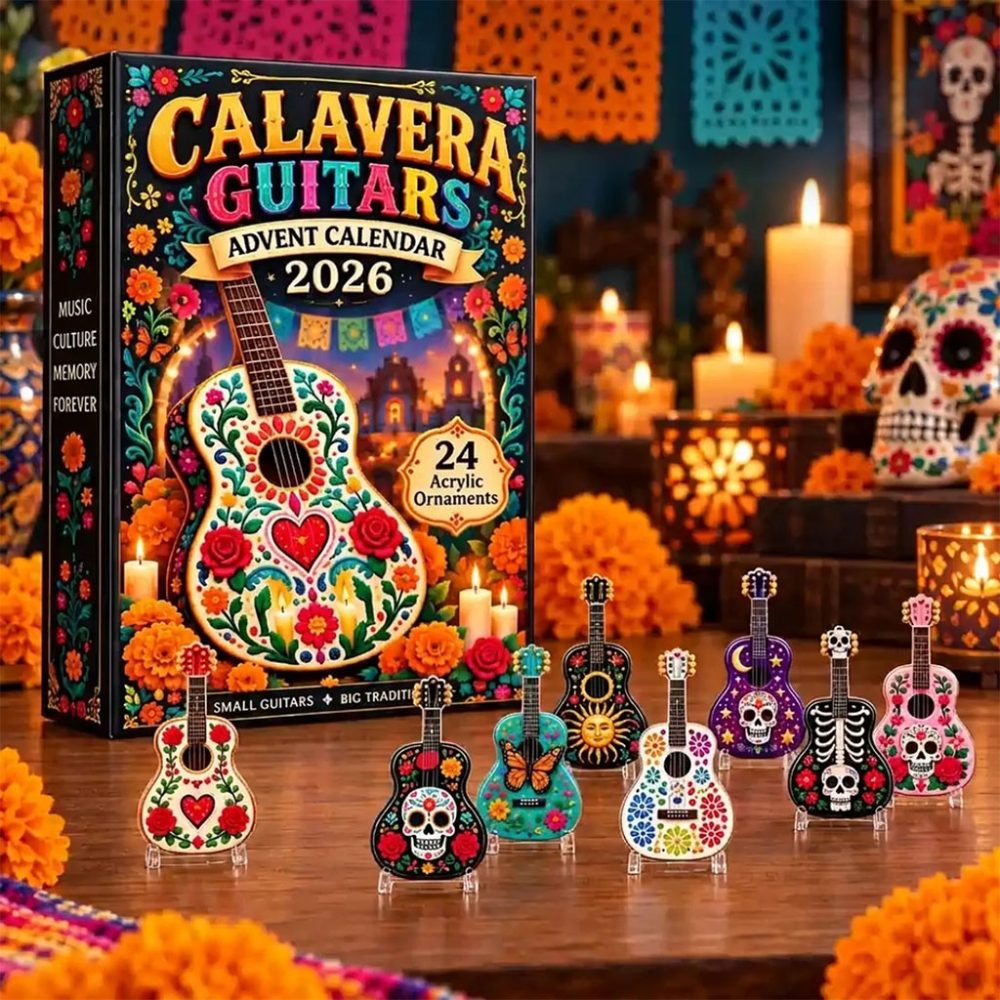 Calavera Guitar Advent Calendar 2026 Holiday Ornaments Dia De Los Muertos Gifts Decorations