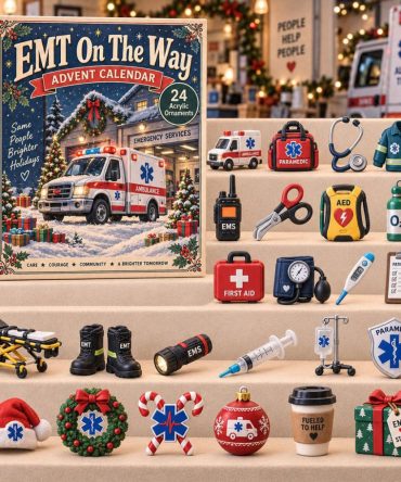 Emt On The Way Advent Calendar Christmas Ornaments Holiday Gift For First Responders