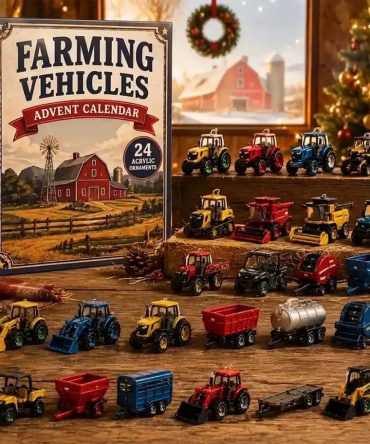 Farming Vehicles Advent Calendar 2026 Christmas Tree Ornaments Xmas Gift For Farmers