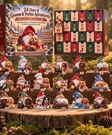 Gnomes And Yorkie Adventures Advent Calendar Christmas Tree Ornaments Yorkie Lover Gifts