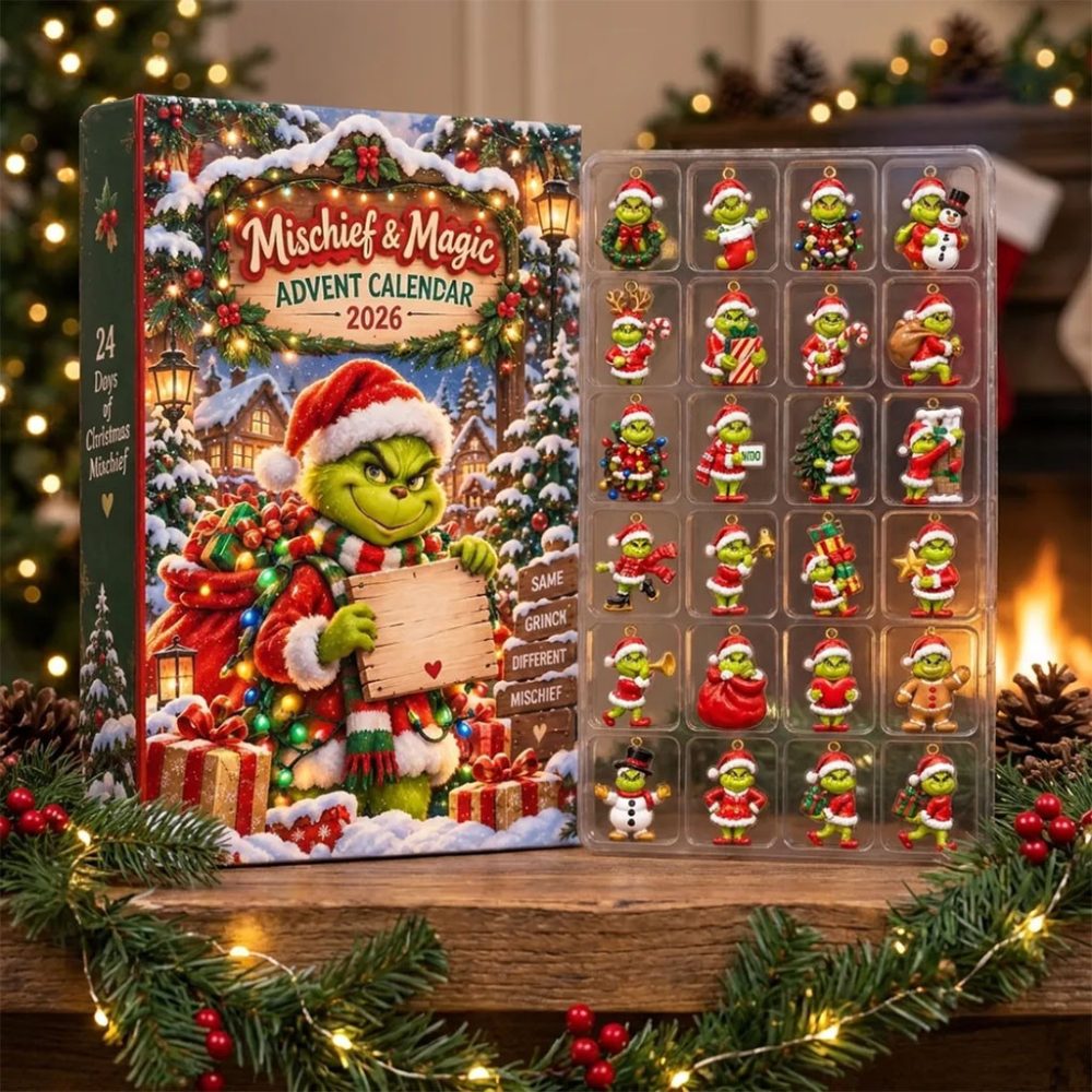 Grinch Mischief And Magic Advent Calendar 2026 Christmas Ornaments Gift For Grinch Lovers