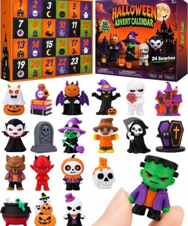 Halloween Advent Calendar 2026 Spooky Ornaments 24 Days Countdown Surprise Box Gift For Kids