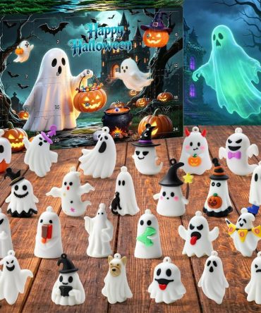 Happy Halloween Advent Calendar 2026 Spooky Ghost Ornaments Gift For Halloween Lovers