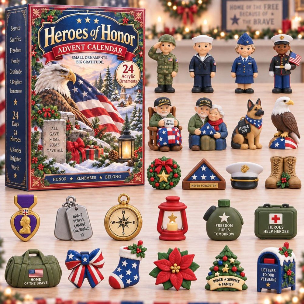 Heroes Of Honor Advent Calendar Patriotic Christmas Tree Ornaments Best Gift For Veteran