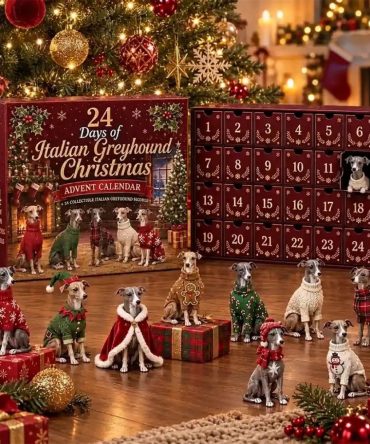 Italian Greyhound Christmas Advent Calendar 2026 Xmas Tree Ornaments Gift For Dog Lovers