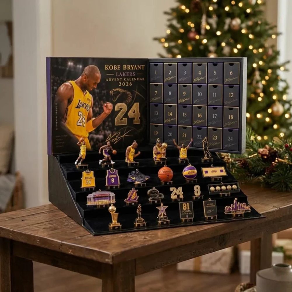 Kobe Bryant Lakers 2026 Advent Calendar Christmas Ornaments Kobe Bryant Merch Basketball Gifts
