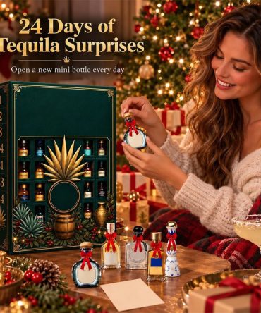 Mini Tequila Bottle Advent Calendar Christmas Tree Ornament Xmas Gift For Wine Lovers