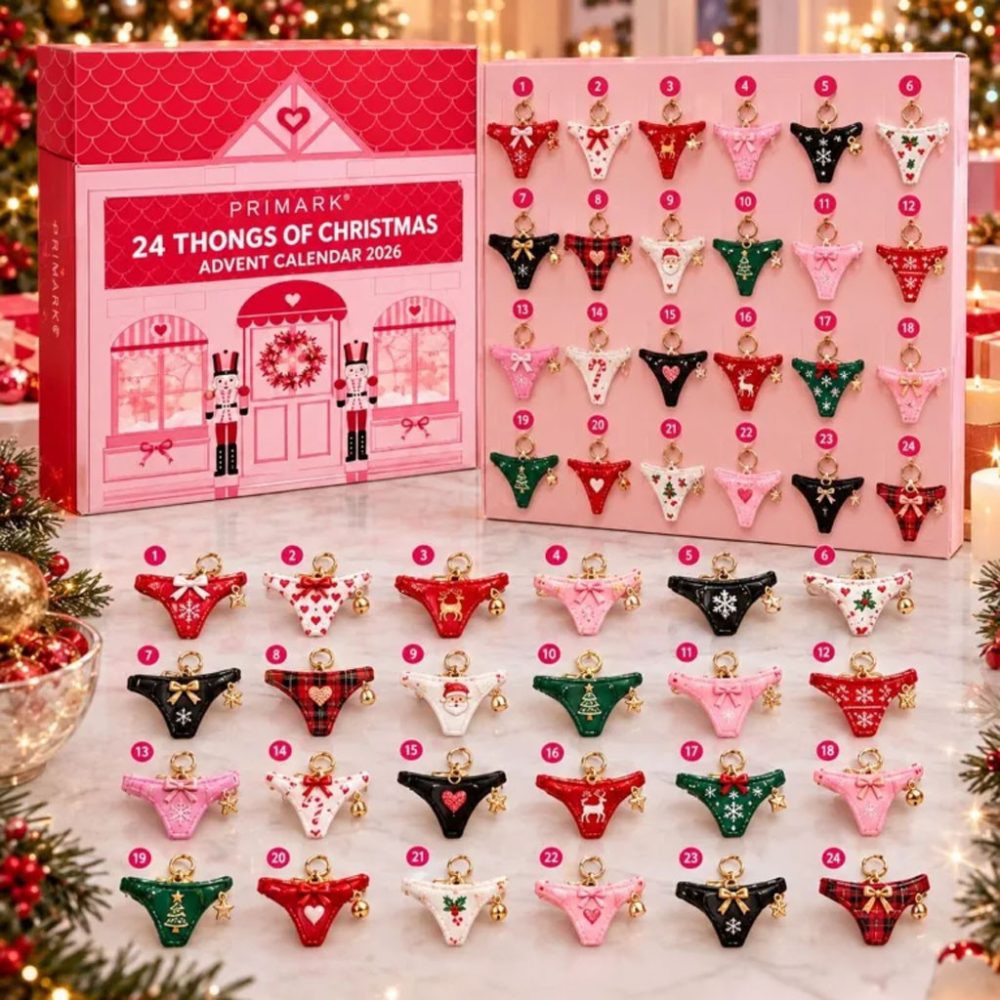 Primark 24 Thongs Of Christmas Advent Calendar 2026 Xmas Tree Ornaments Gifts For Her