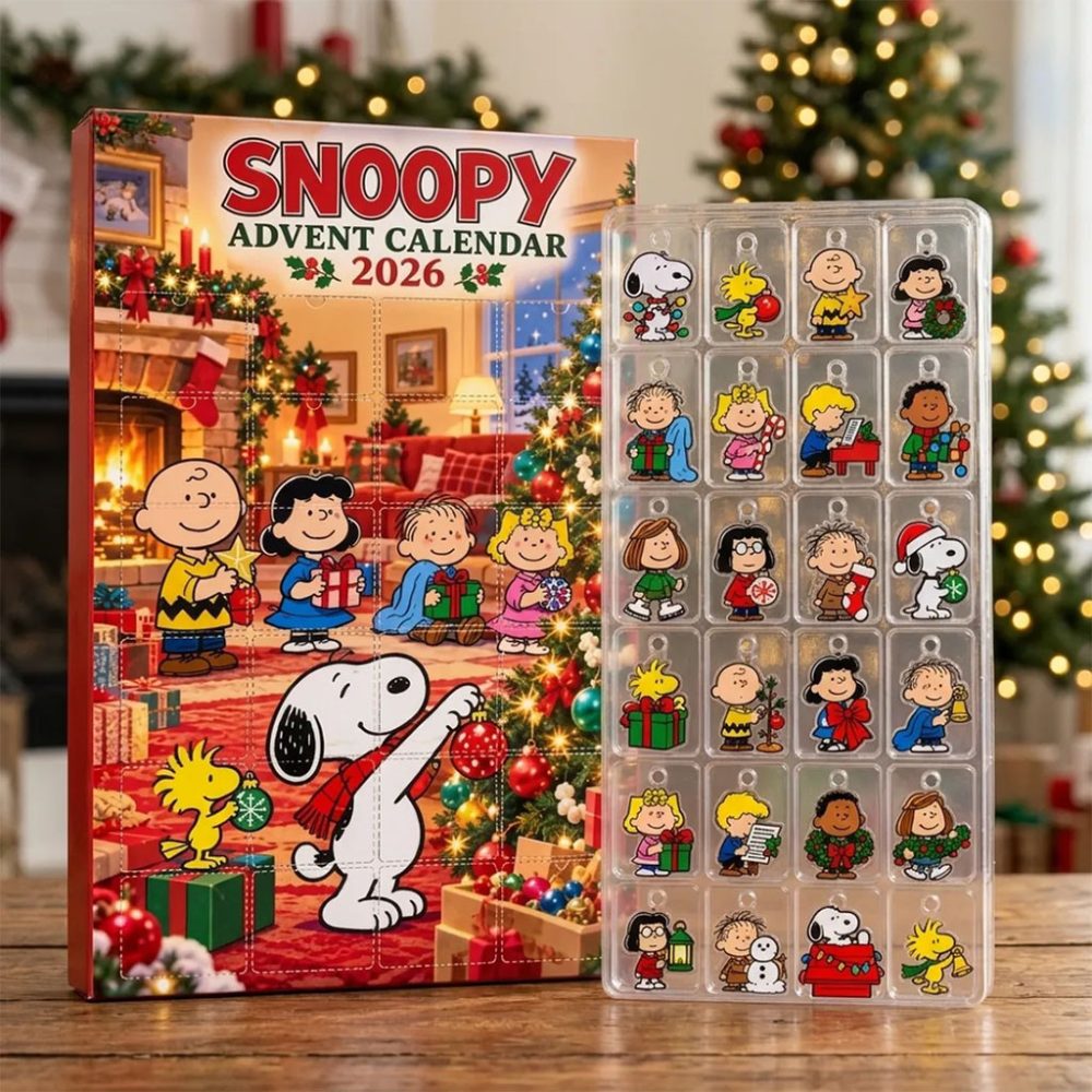 Snoopy Peanuts Christmas Advent Calendar Christmas Tree Ornament Countdown Box Snoopy Merch
