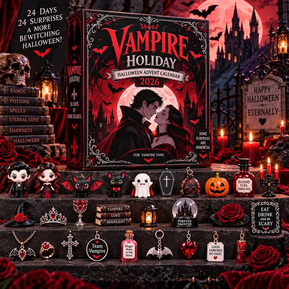 Vampire Holiday Halloween Advent Calendar Holiday Countdown Decor Gifts For Halloween, 3D Acrylic Collectibles