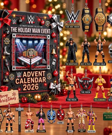 Wwe The Holiday Main Event Advent Calendar Christmas Eve Countdown Gifts For Wwe Fans, 3D Acrylic Collectibles