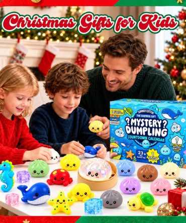 Mystery Dumpling Christmas Advent Calendar 24 Days Of Dumpling Blindbox Xmas Gifts, 3D Acrylic Collectibles