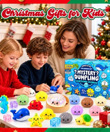 Christmas Mystery Dumpling 2026 Advent Calendar Christmas Countdown Xmas Gift For Ocean Lovers, 3D Acrylic Collectibles