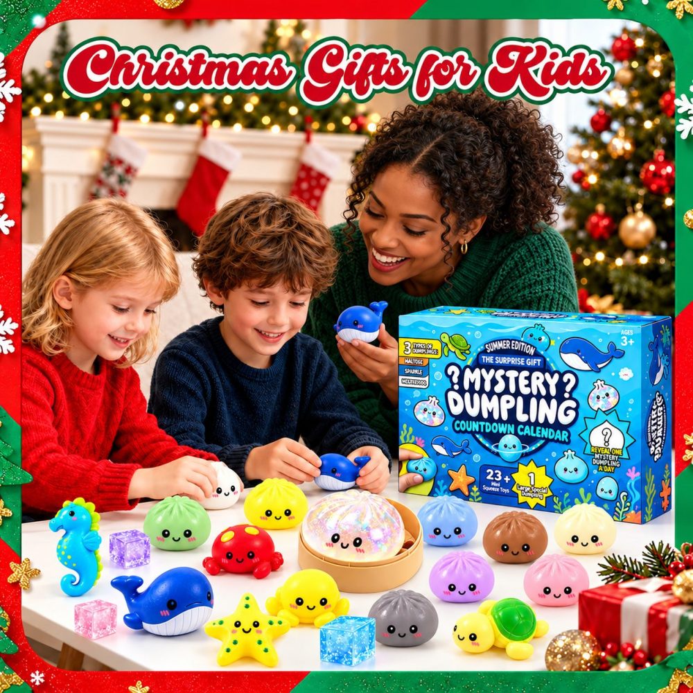 Christmas Mystery Dumpling 2026 Advent Calendar Christmas Advent Calendar Best Xmas Gift Ever, 3D Acrylic Collectibles