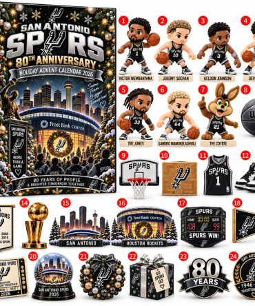 San Antonio Spurs Basketball Christmas Advent Calendar 2026 Xmas Countdown Gift For Fans, 3D Acrylic Collectibles