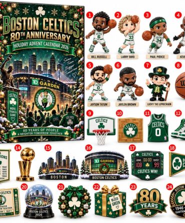 Boston Celtics Basketball Christmas Advent Calendar 2026 Xmas Countdown Gift For Fans, 3D Acrylic Collectibles