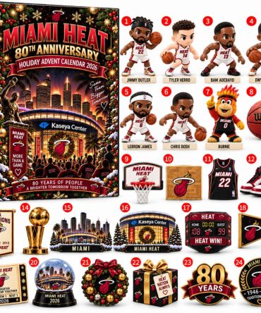 Miami Heat Basketball Christmas Advent Calendar 2026 Xmas Countdown Gift For Friends, 3D Acrylic Collectibles