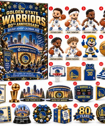 Golden State Warriors Basketball Christmas Advent Calendar 2026 Xmas Countdown Gift For Game Day, 3D Acrylic Collectibles