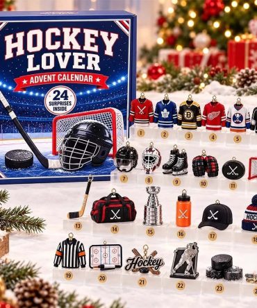 Hockey Lover 2026 Christmas Advent Calendar Christmas Countdown Merch Gift For Fan, 3D Acrylic Collectibles