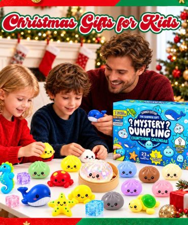 Dumpling Squishy Advent Calendar Mystery Dumpling Xmas Countdown Gifts For Sisters, 3D Acrylic Collectibles