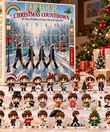 Fab Four Christmas Countdown 2026 Advent Calendar Xmas Tree Ornaments Gifts For Music Fans