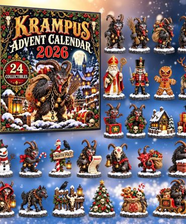 Krampus Advent Calendar 2026 Christmas Countdown Dark Fantasy Horror Xmas Tree Ornaments