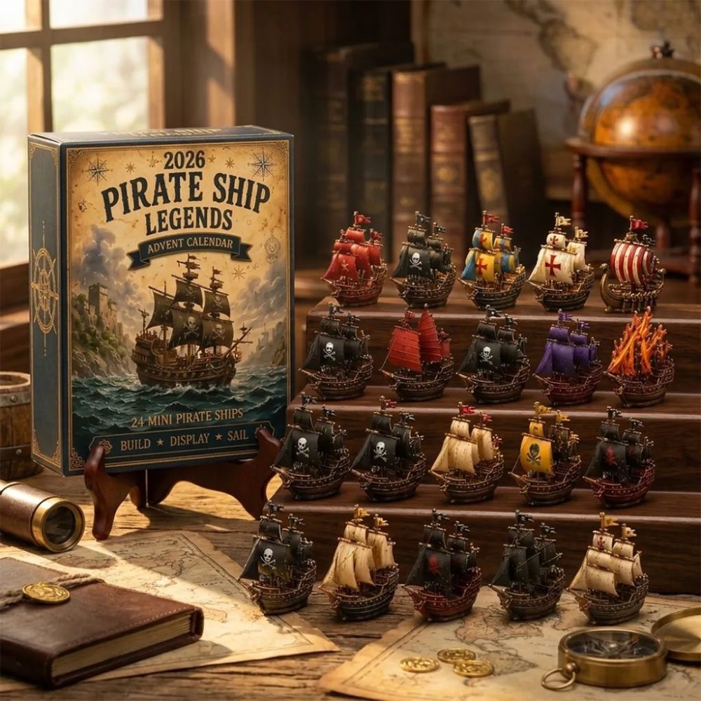 Pirate Ship Legends 2026 Advent Calendar Christmas Countdown Nautical Adventure Xmas Ornaments