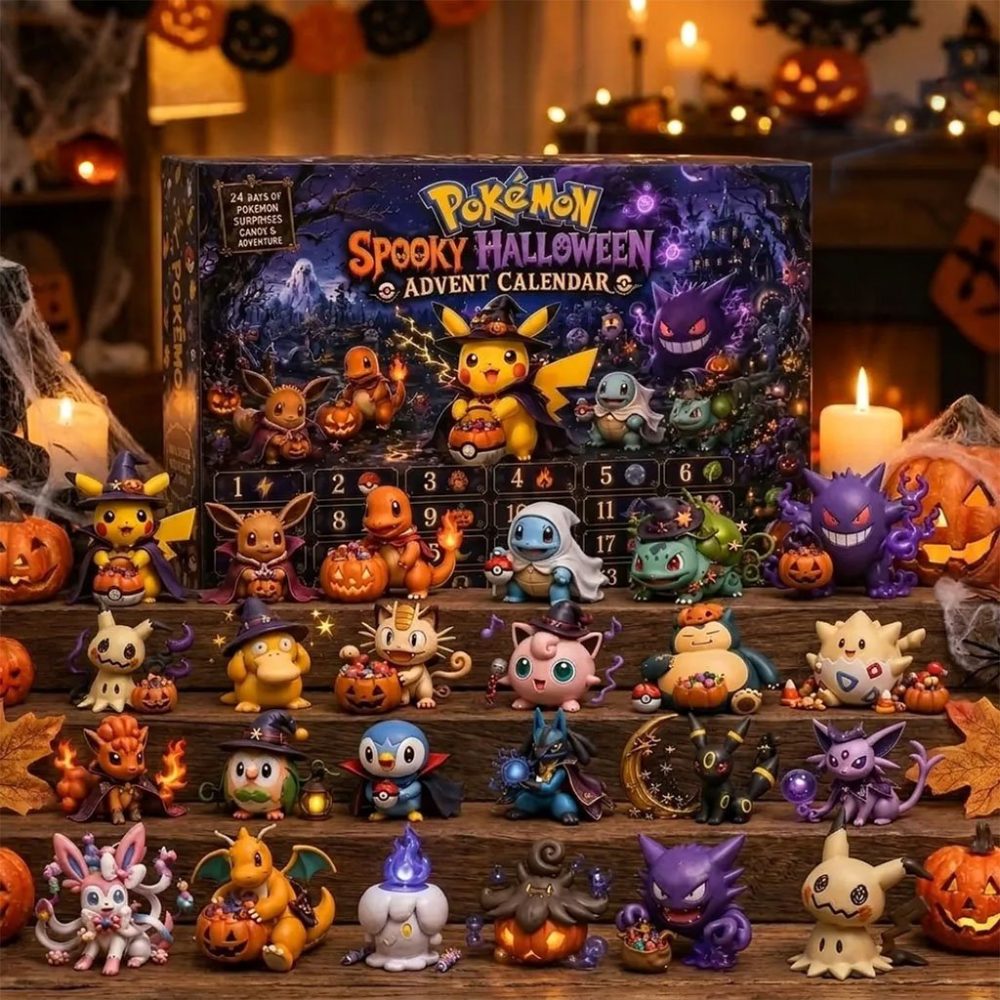 Pokemon Spooky Halloween Advent Calendar 2026 24 Day Advent Ornament Set Gifts For Holiday