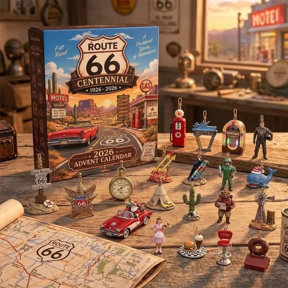 Route 66 100Th Anniversary 2026 Advent Calendar 24 Days Christmas Tree Ornaments Gifts For Fans