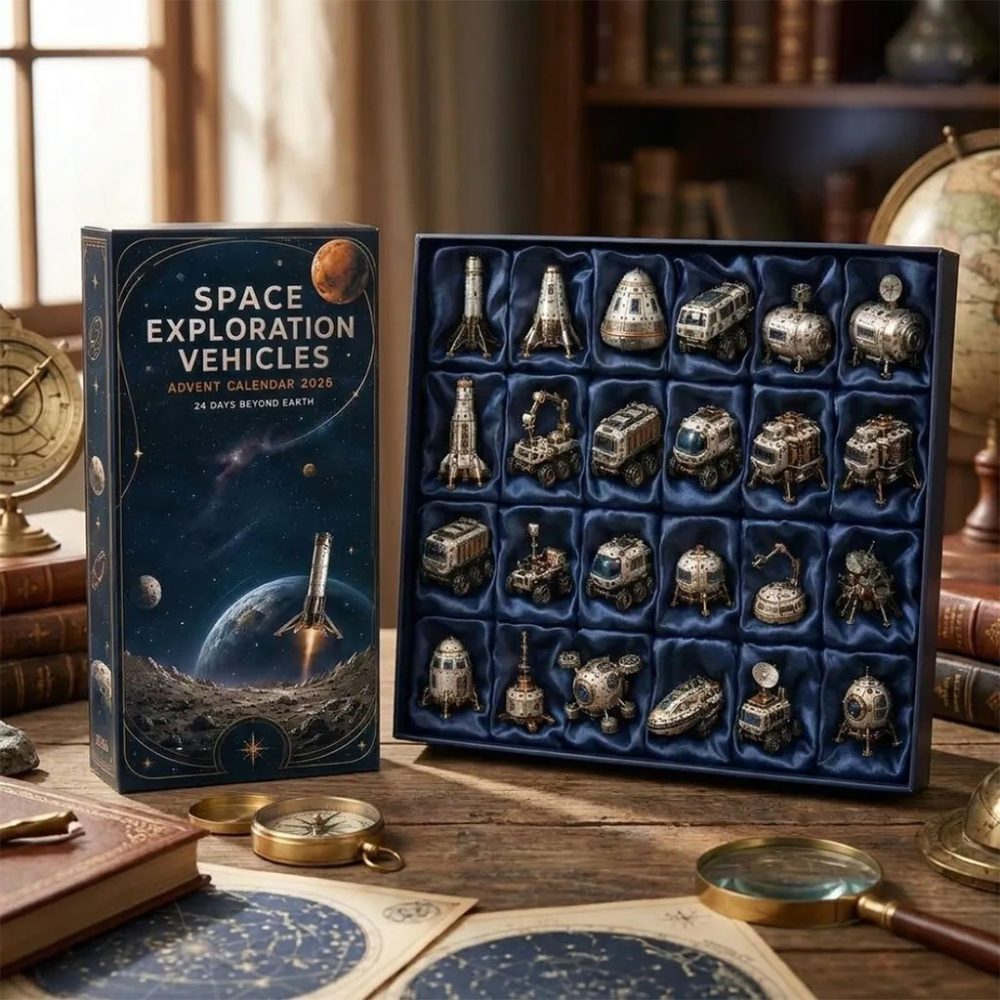 Space Exploration Vehicles 2026 Advent Calendar Holiday Hanging Ornaments Space Lovers Gifts