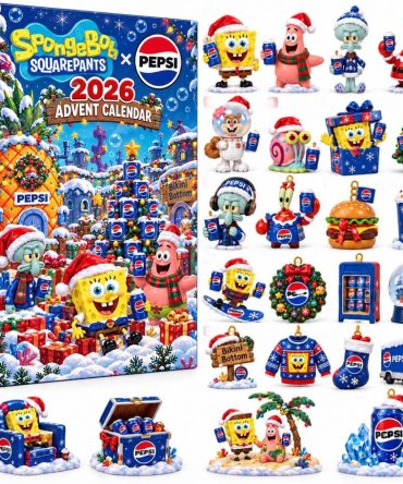 Spongebob Squarepants X Pepsi 2026 Christmas Advent Calendar Christmas Tree Ornament Advent Set