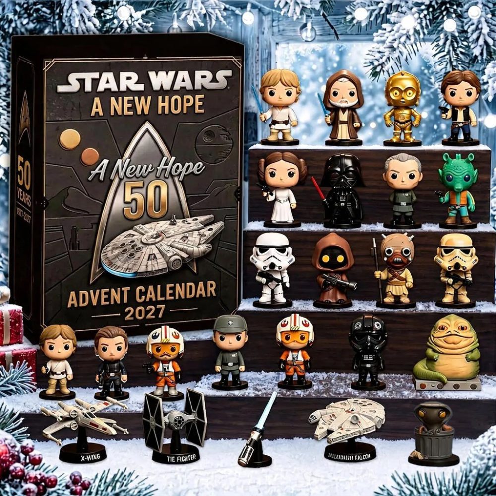 Star Wars A New Hope 50Th Anniversary Advent Calendar 24 Piece Christmas Ornament Set Fan Gifts