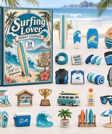 Surfing Lover Christmas Advent Calendar 2026 Christmas Advent Ornament Collection Bff Gifts