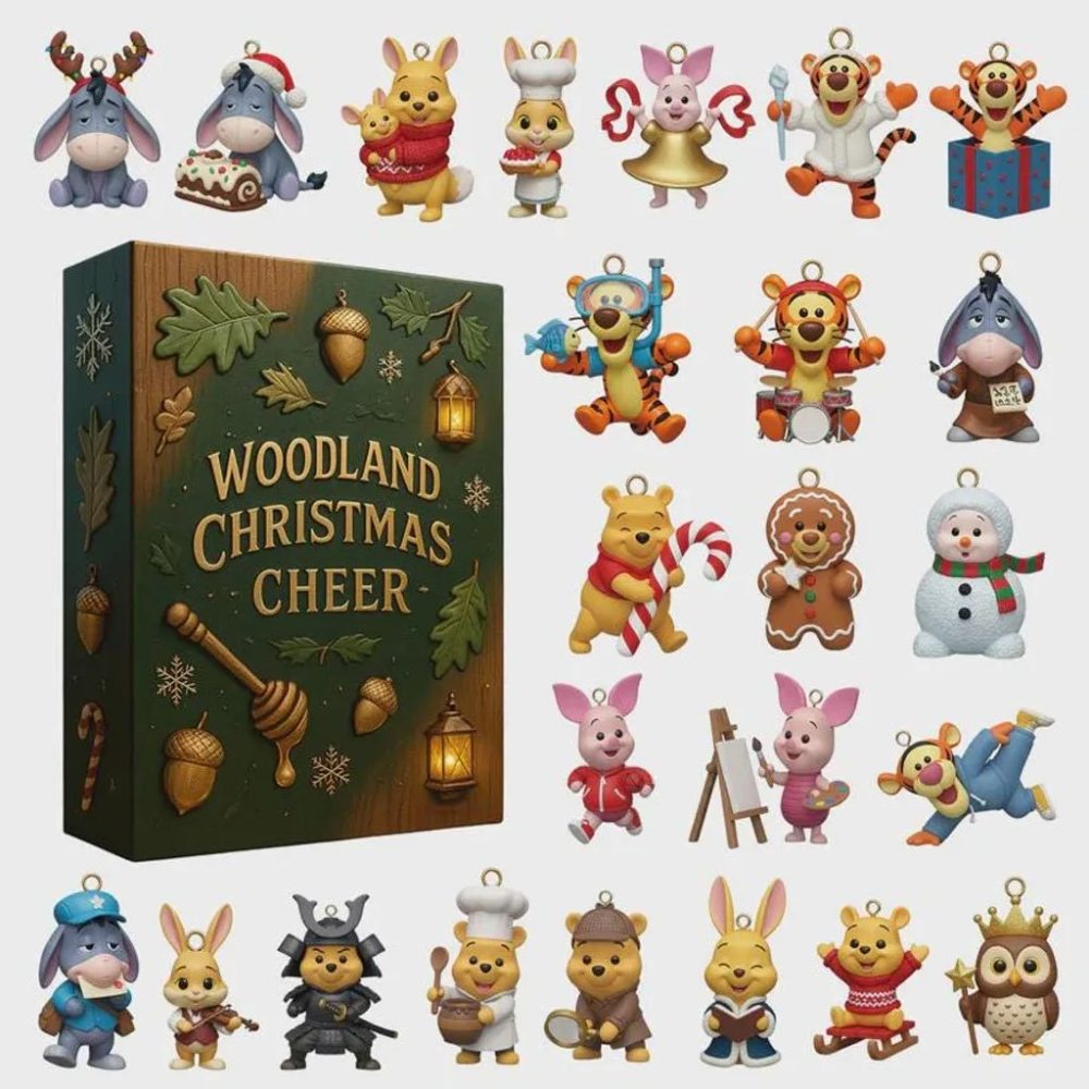 Winnie The Pooh Christmas Advent Calendar 2026 Holiday Countdown Cute Cartoon Ornaments