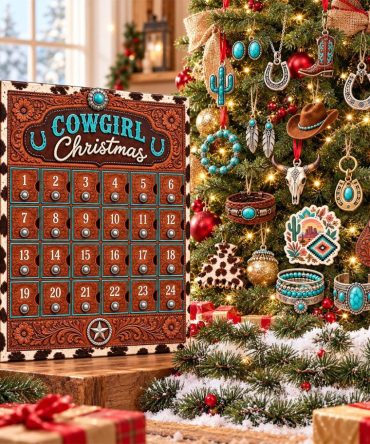 Western Cowgirl Advent Calendar 2026 Christmas Ornament Gift Set Gifts For Hoiliday