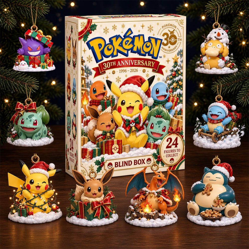 Pokemon 30Th Anniversary Advent Calendar 24 Days Christmas Tree Ornaments Pokemon Fan Gifts