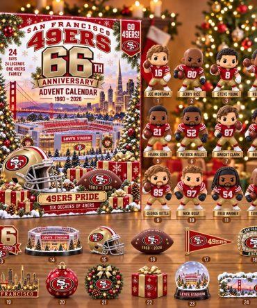San Francisco 49Ers Football 2026 Anniversary Christmas Advent Calendar 49Ers Pride Merch Gift For Fan, 3D Acrylic Collectibles