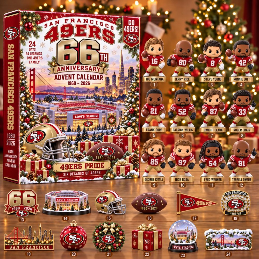 San Francisco 49Ers Football 2026 Anniversary Christmas Advent Calendar 49Ers Pride Merch Gift For Fan, 3D Acrylic Collectibles
